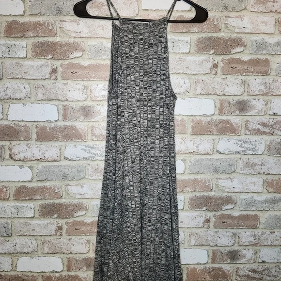 dark grey skater dress SHEIN Long Sleeve Fit-and-Flare Mini Skater Dress